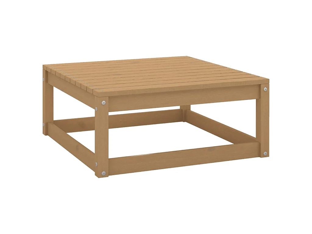 Garten-Fußhocker mit Kissen 2 Stk. Massivholz Kiefer