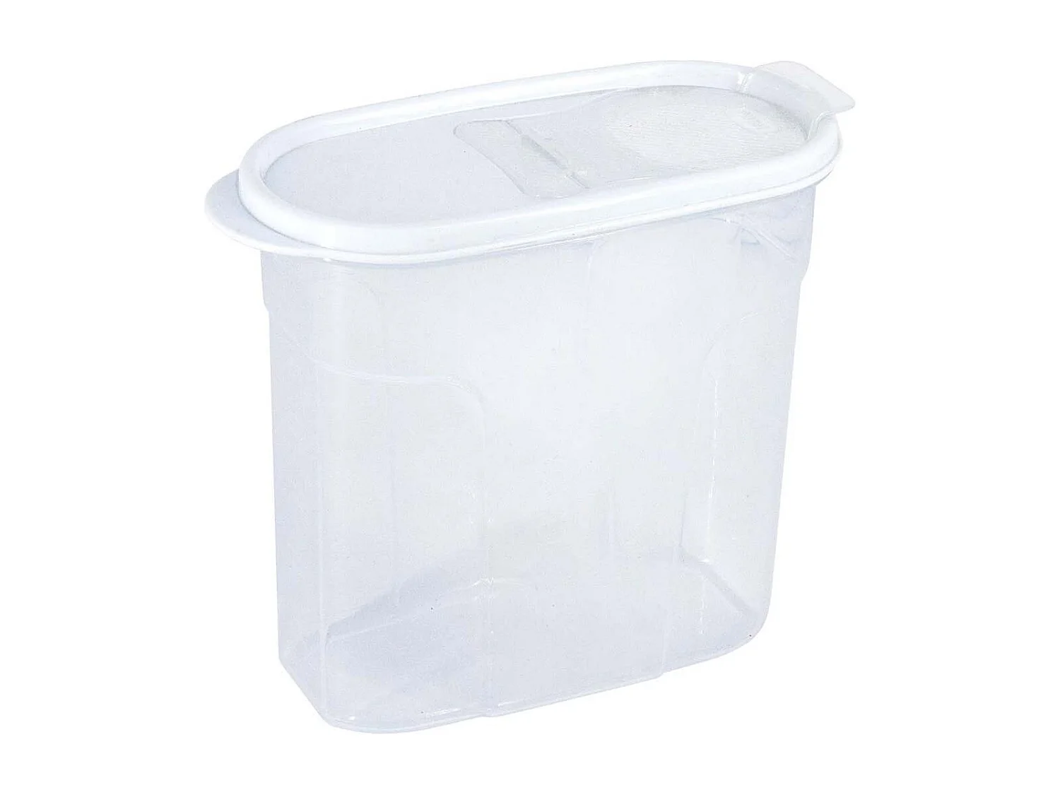 Barattolo con coperchio dosatore 1,7 L Bianco 20x9,5x17,5 cm 7house