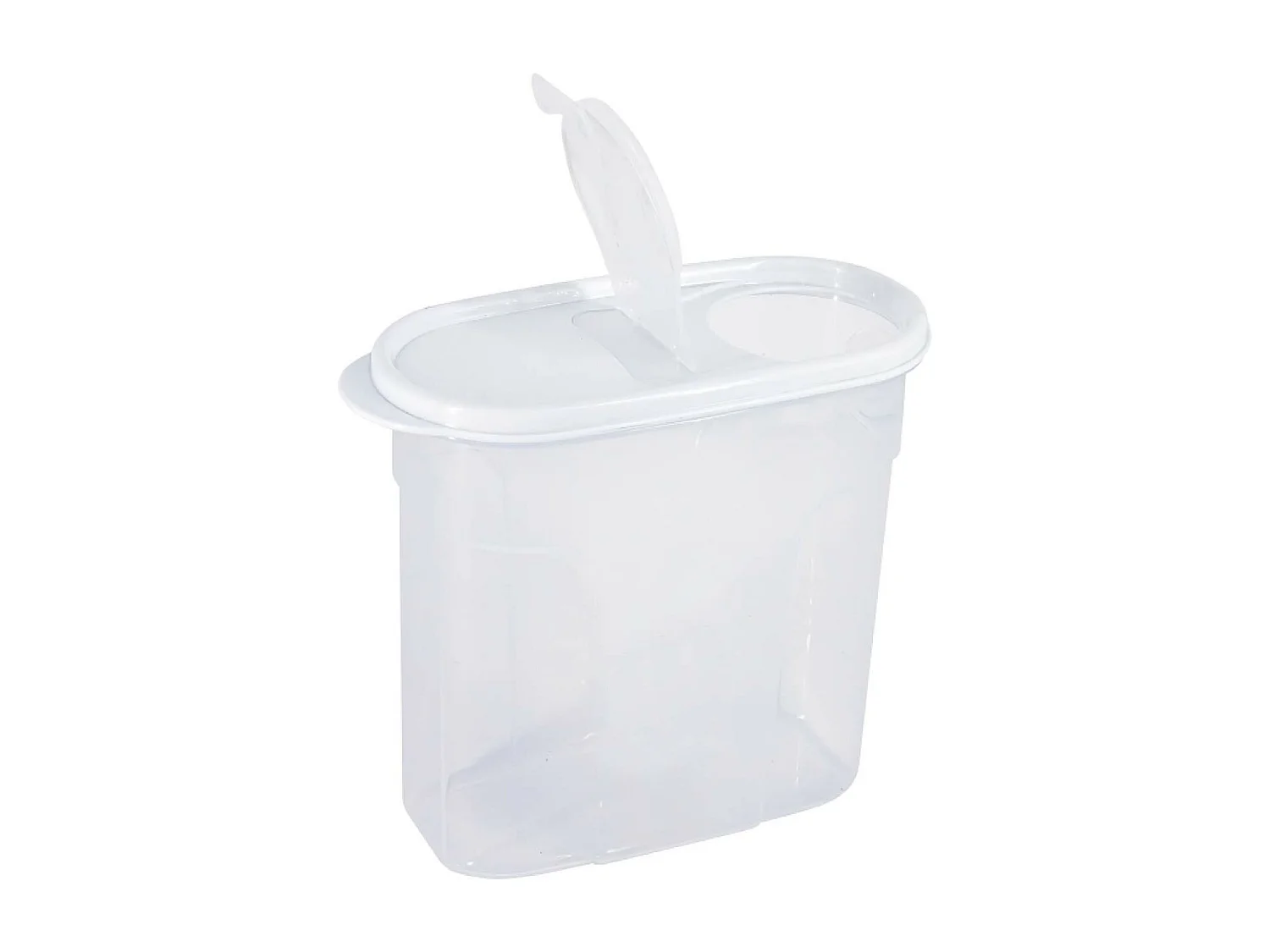 Barattolo con coperchio dosatore 1,7 L Bianco 20x9,5x17,5 cm 7house