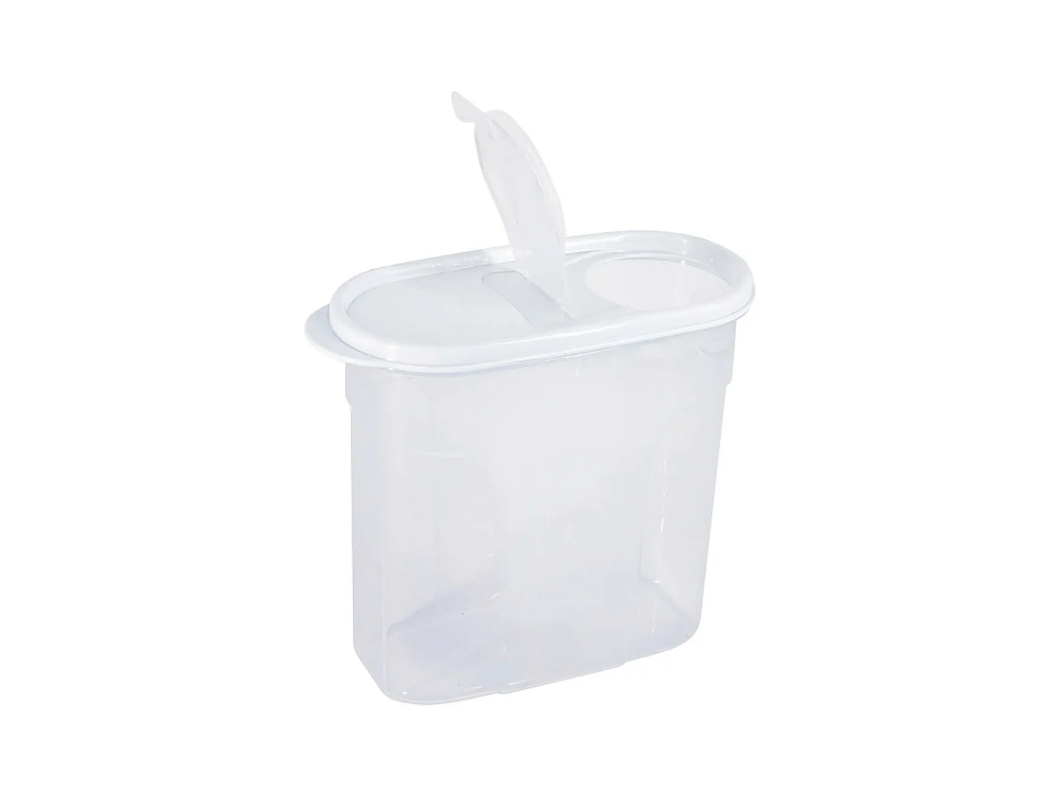 Bote con Tapa Dispensadora 1.7L Blanco 20x9.5x17.5cm 7house