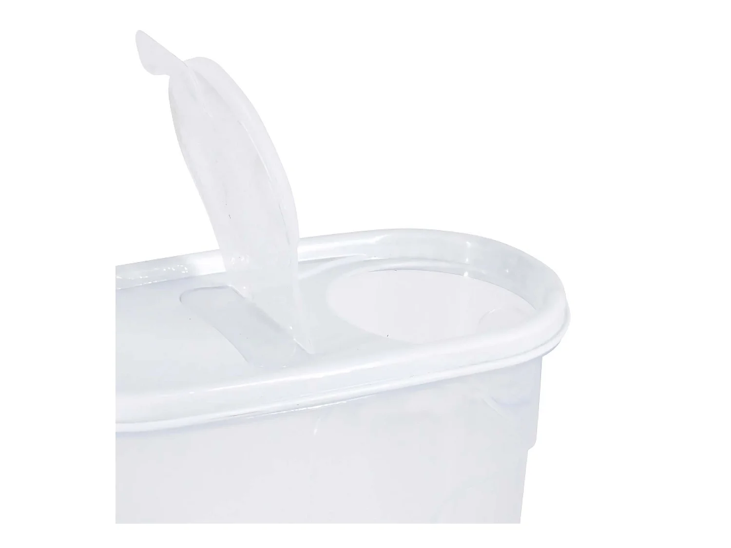 Bote con Tapa Dispensadora 1.7L Blanco 20x9.5x17.5cm 7house