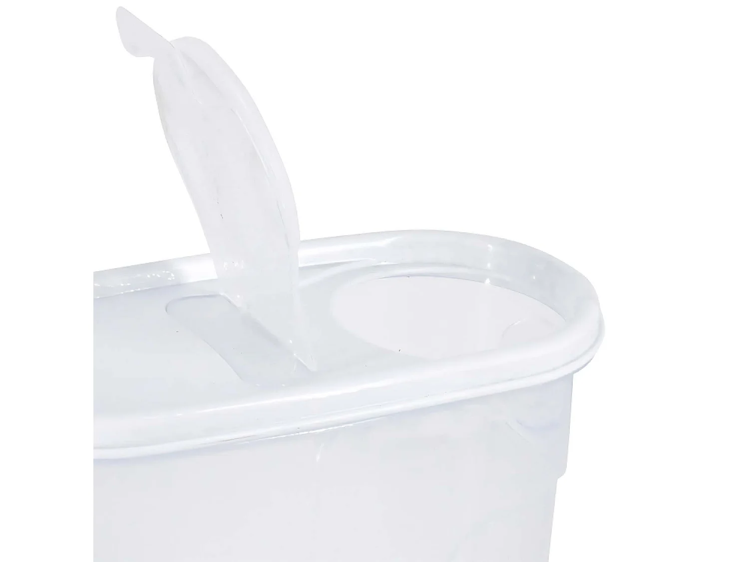 Bote con Tapa Dispensadora 1.7L Blanco 20x9.5x17.5cm 7house