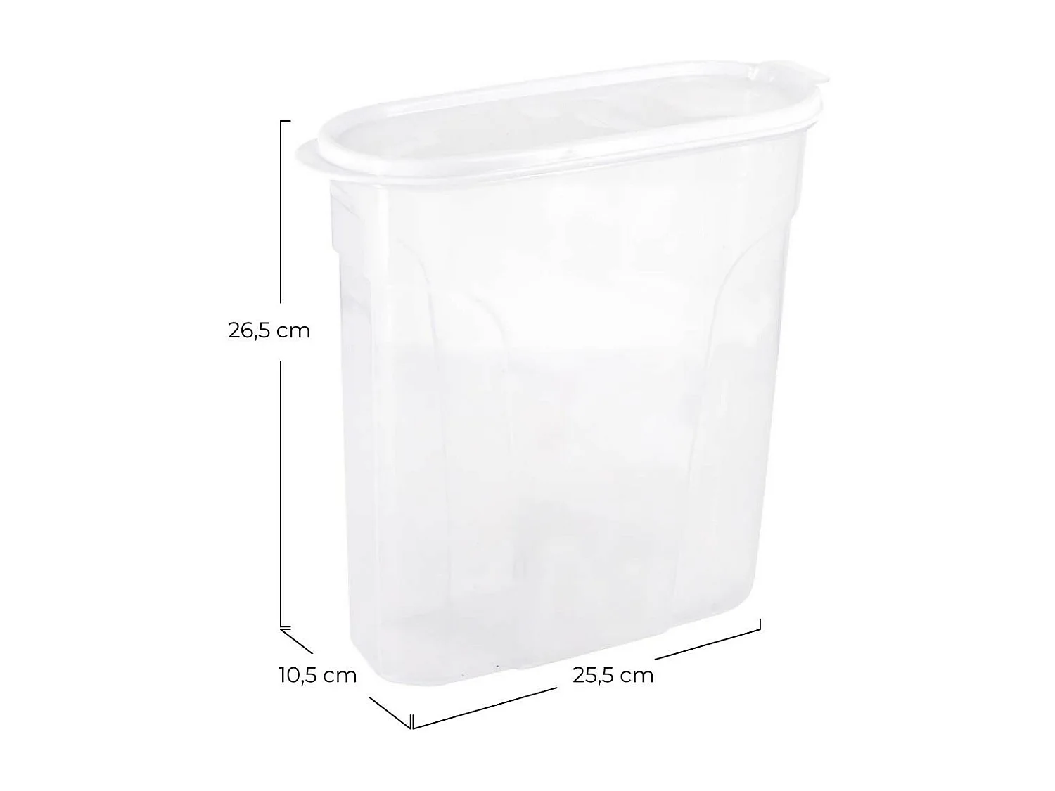 Bote con Tapa Dispensadora 4L Blanco 25.5x10.5x26.5cm 7house