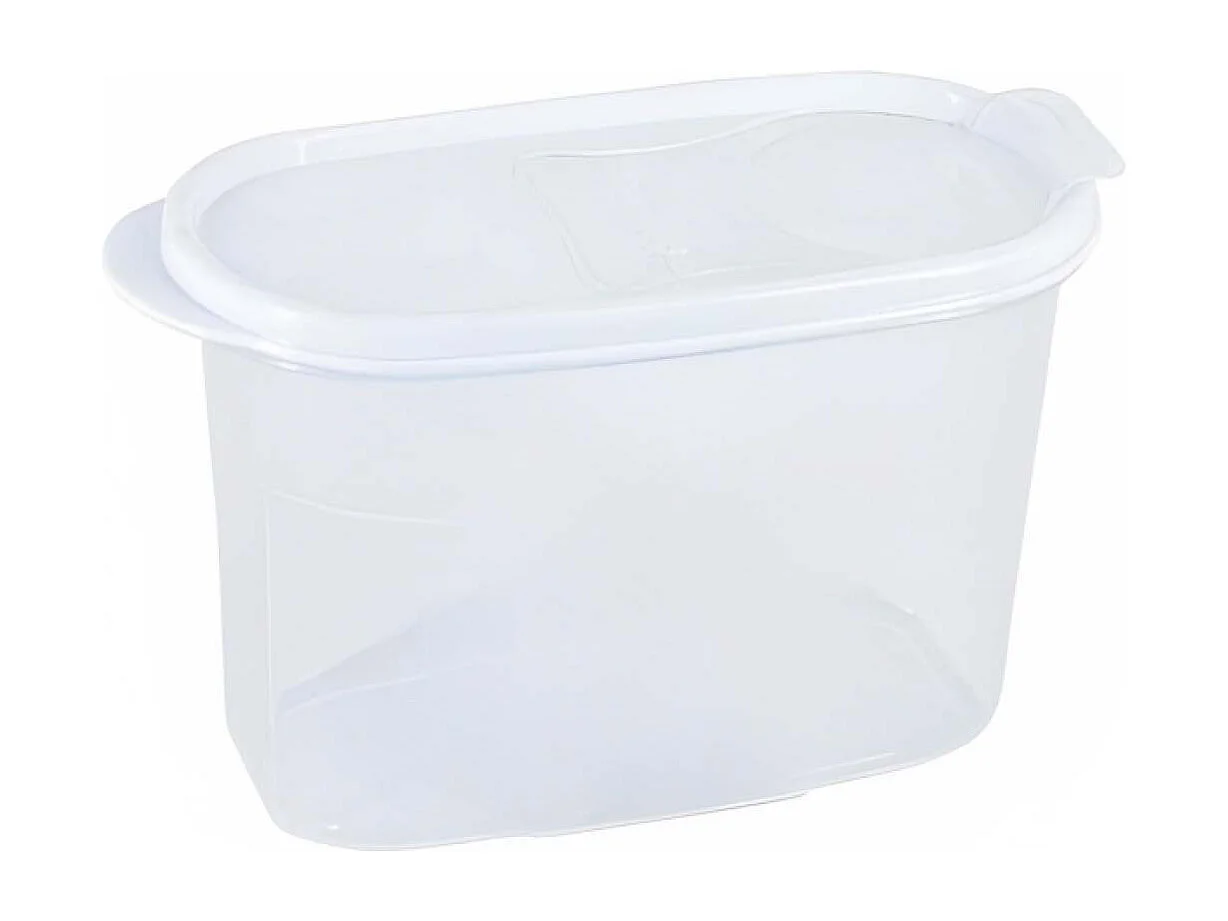 Bote con Tapa Dispensadora 1.2L Blanco 20x9.5x12.5cm 7house