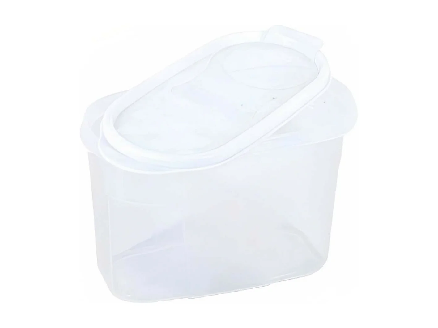 Bote con Tapa Dispensadora 1.2L Blanco 20x9.5x12.5cm 7house