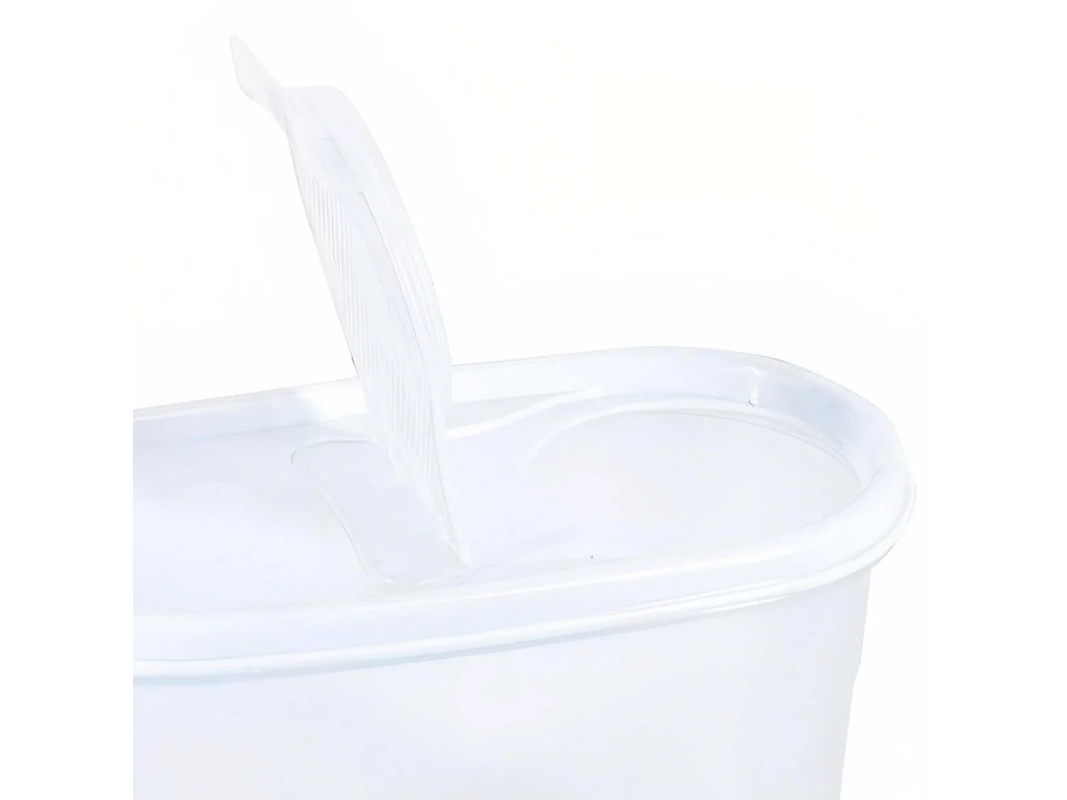 Bote con Tapa Dispensadora 1.2L Blanco 20x9.5x12.5cm 7house