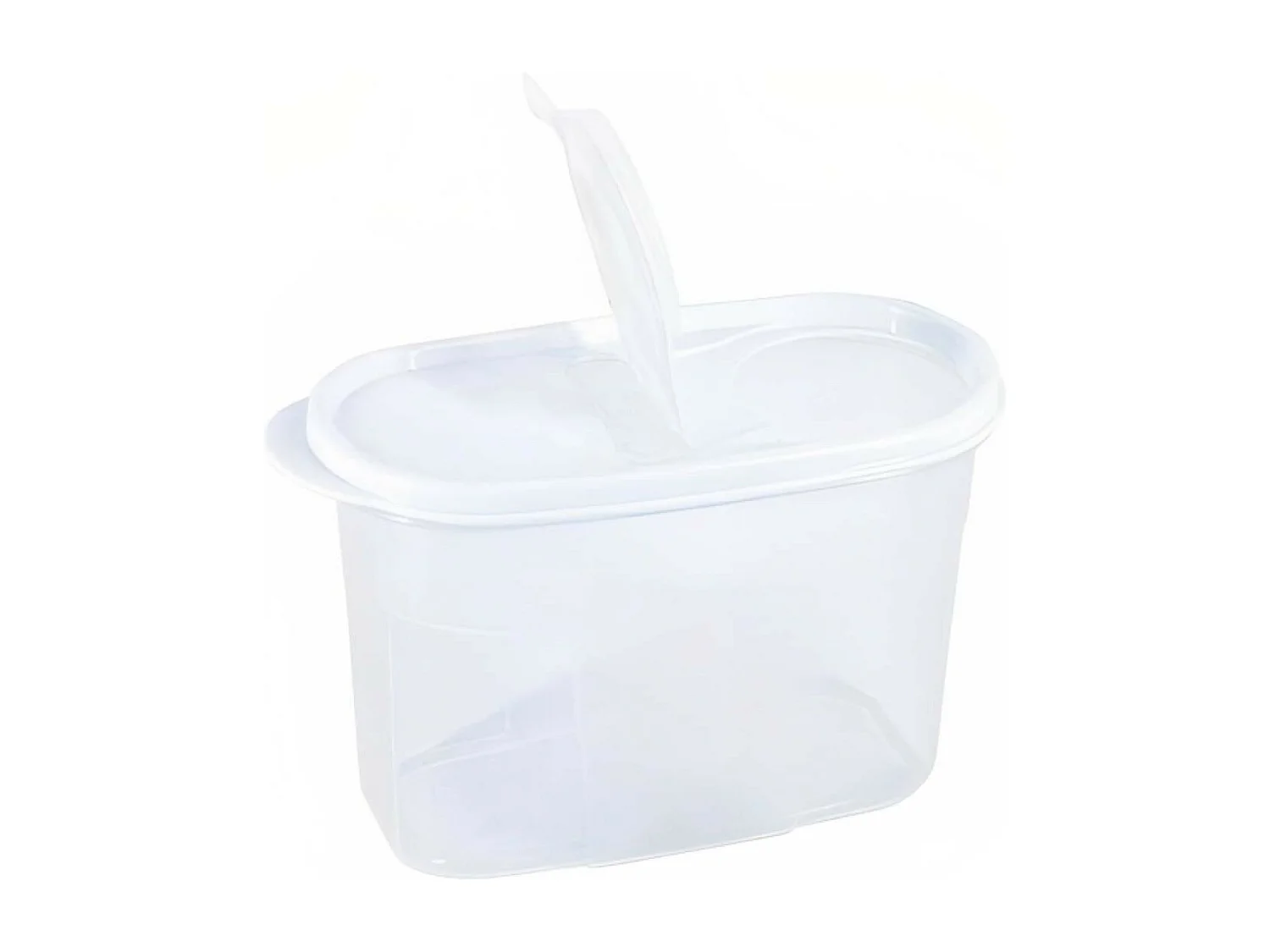 Bote con Tapa Dispensadora 1.2L Blanco 20x9.5x12.5cm 7house