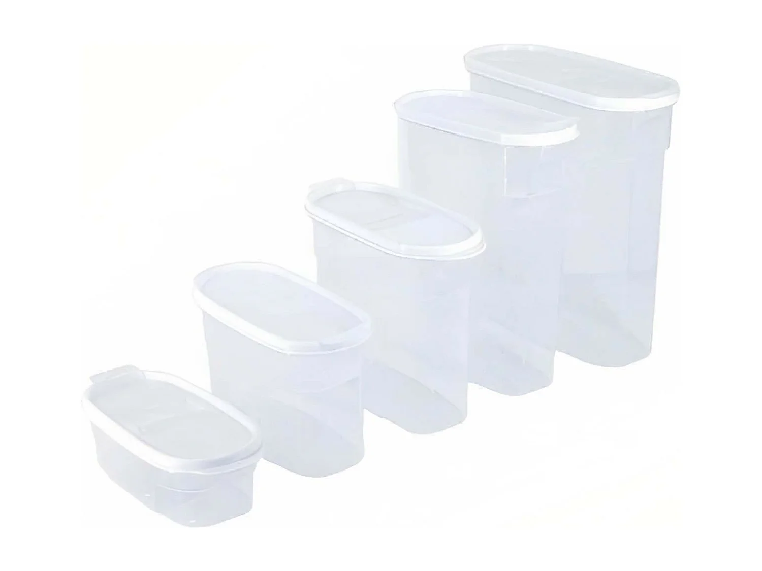 Bote con Tapa Dispensadora 1.2L Blanco 20x9.5x12.5cm 7house