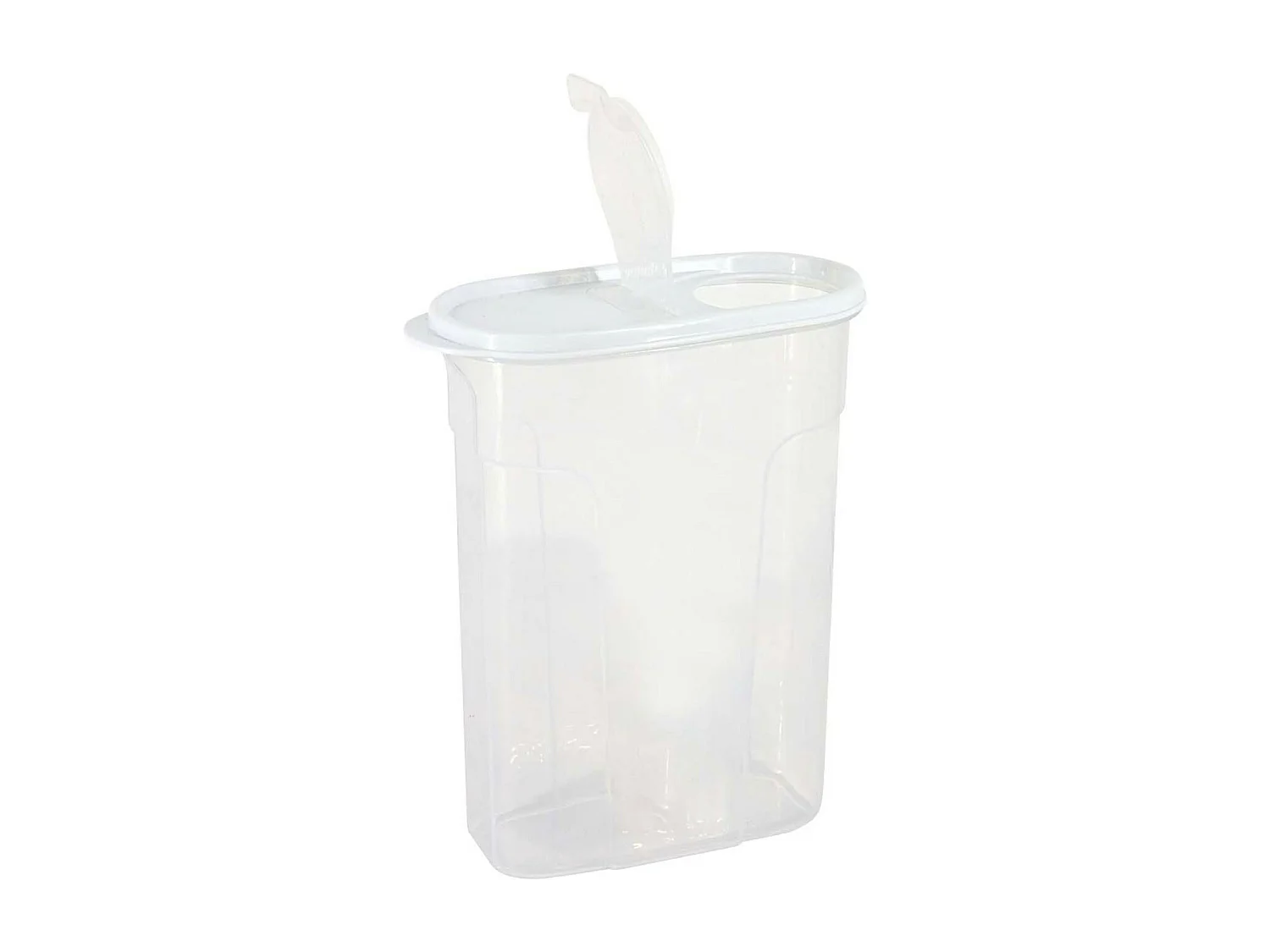 Bote con Tapa Dispensadora 2.4L Blanco 24.5x9.5x17.5cm 7house