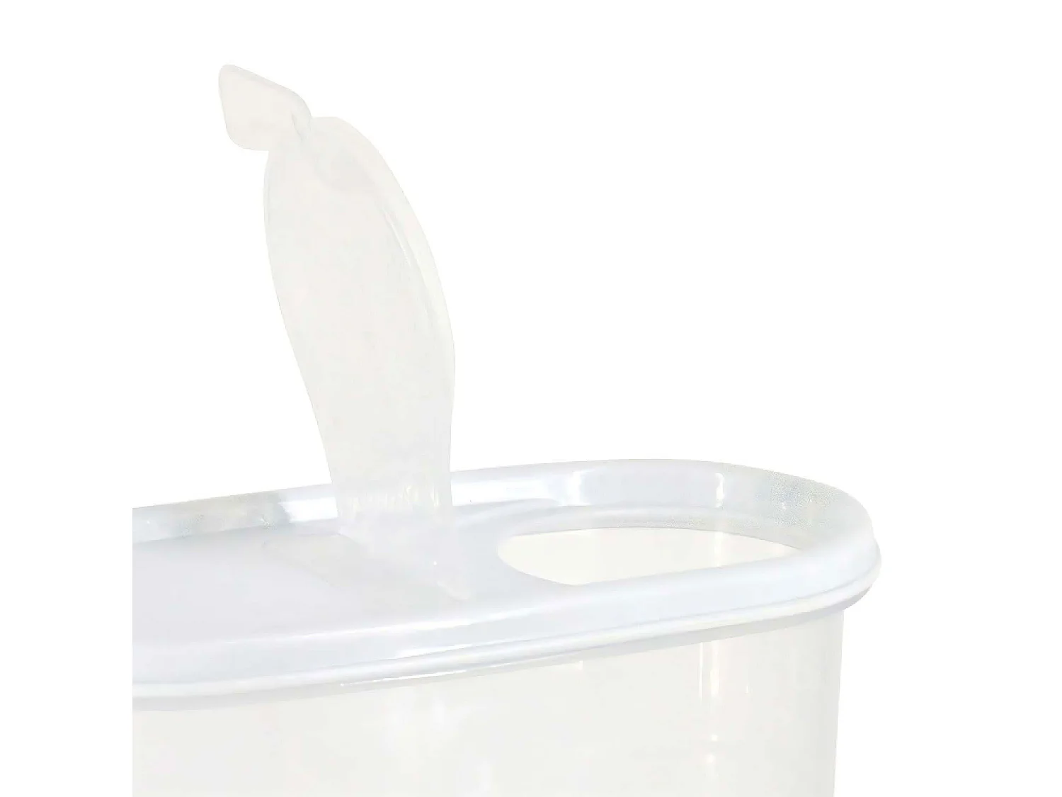 Bote con Tapa Dispensadora 2.4L Blanco 24.5x9.5x17.5cm 7house