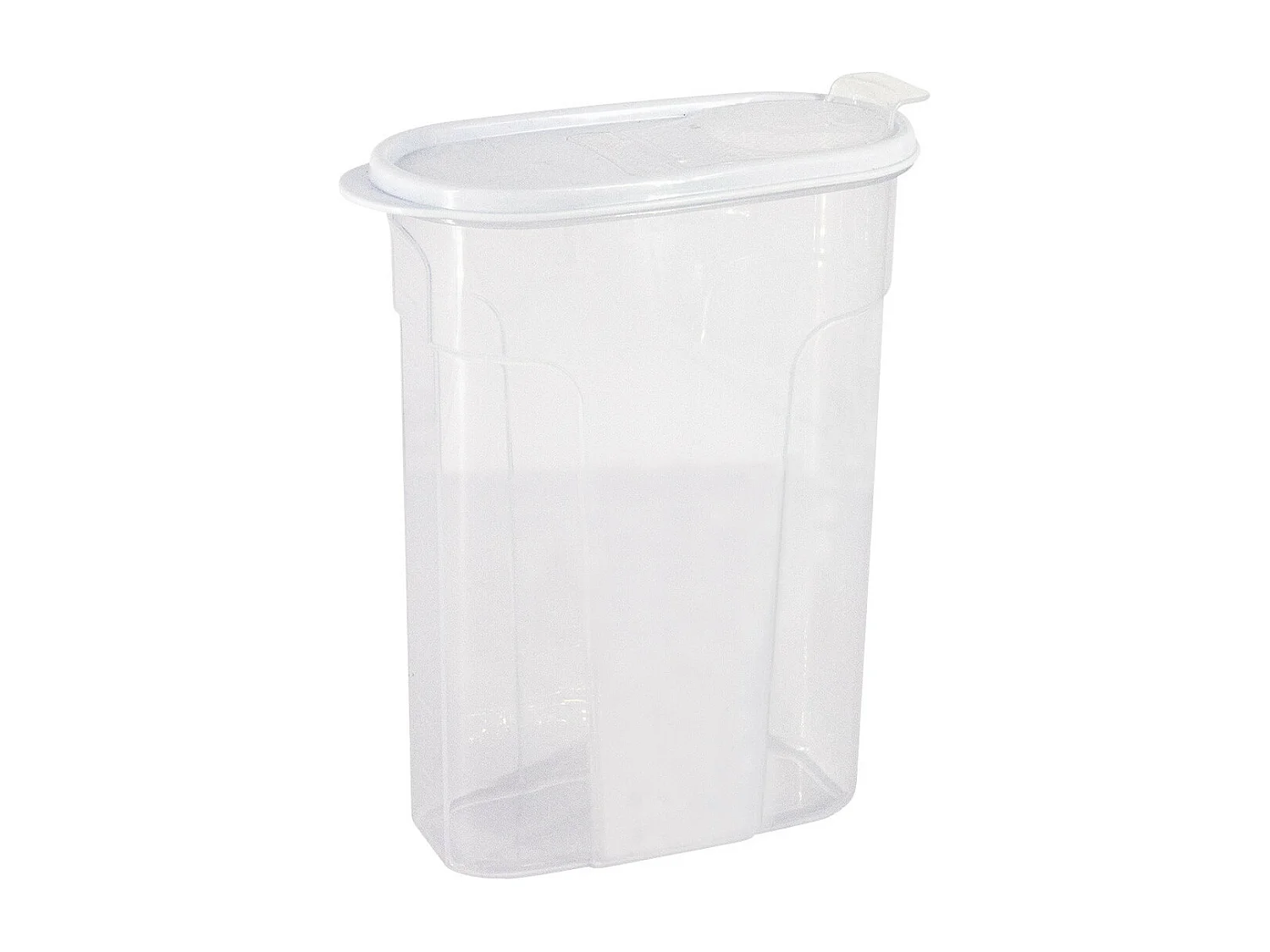 Barattolo con coperchio dosatore 2,4 L Bianco 24,5x9,5x17,5 cm 7house