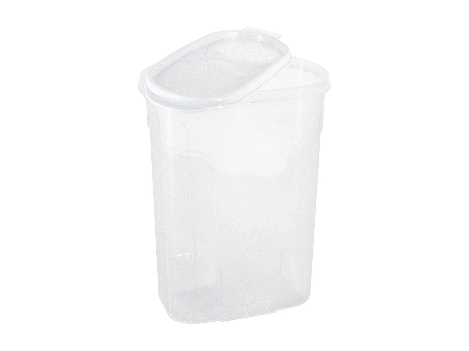 Barattolo con coperchio dosatore 2,4 L Bianco 24,5x9,5x17,5 cm 7house