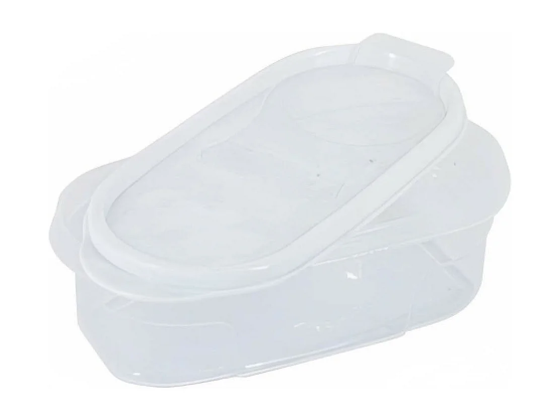 Bote con Tapa Dispensadora 0.6L Blanco 20x9.5x6cm 7house