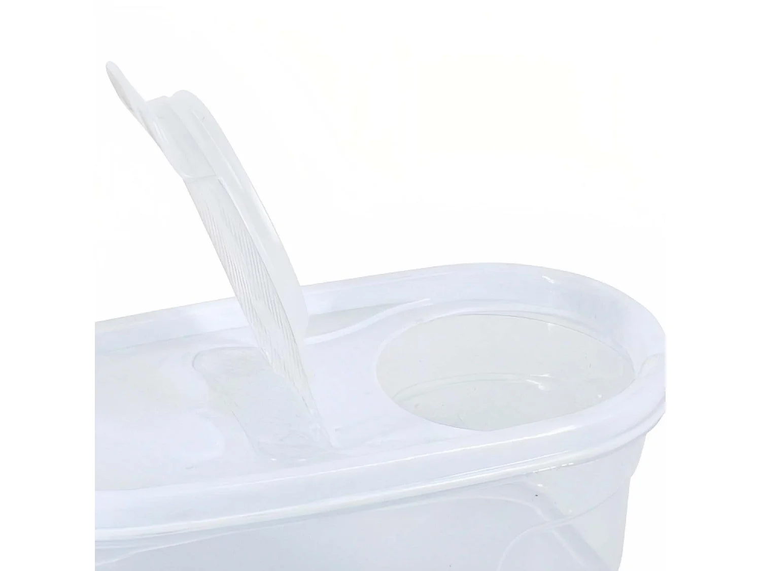 Barattolo con coperchio dosatore 0,6 L Bianco 20x9,5x6 cm 7house