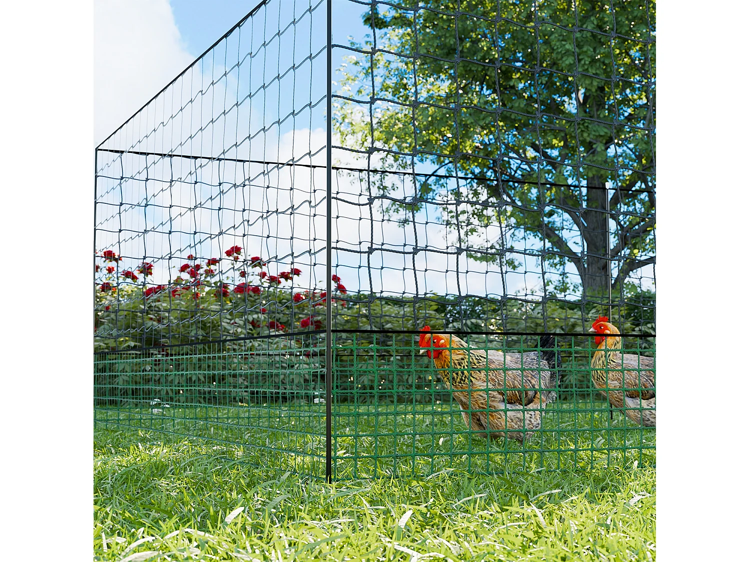 Kit di recinzione in rete modulare per galline