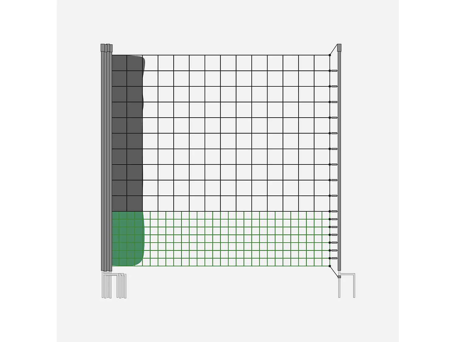 Kit modular de cercado para gallinas