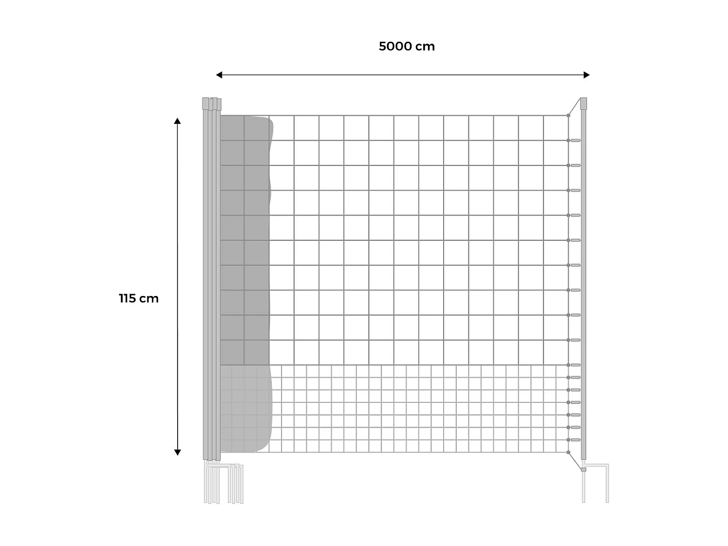 Kit modular de cercado para gallinas verde