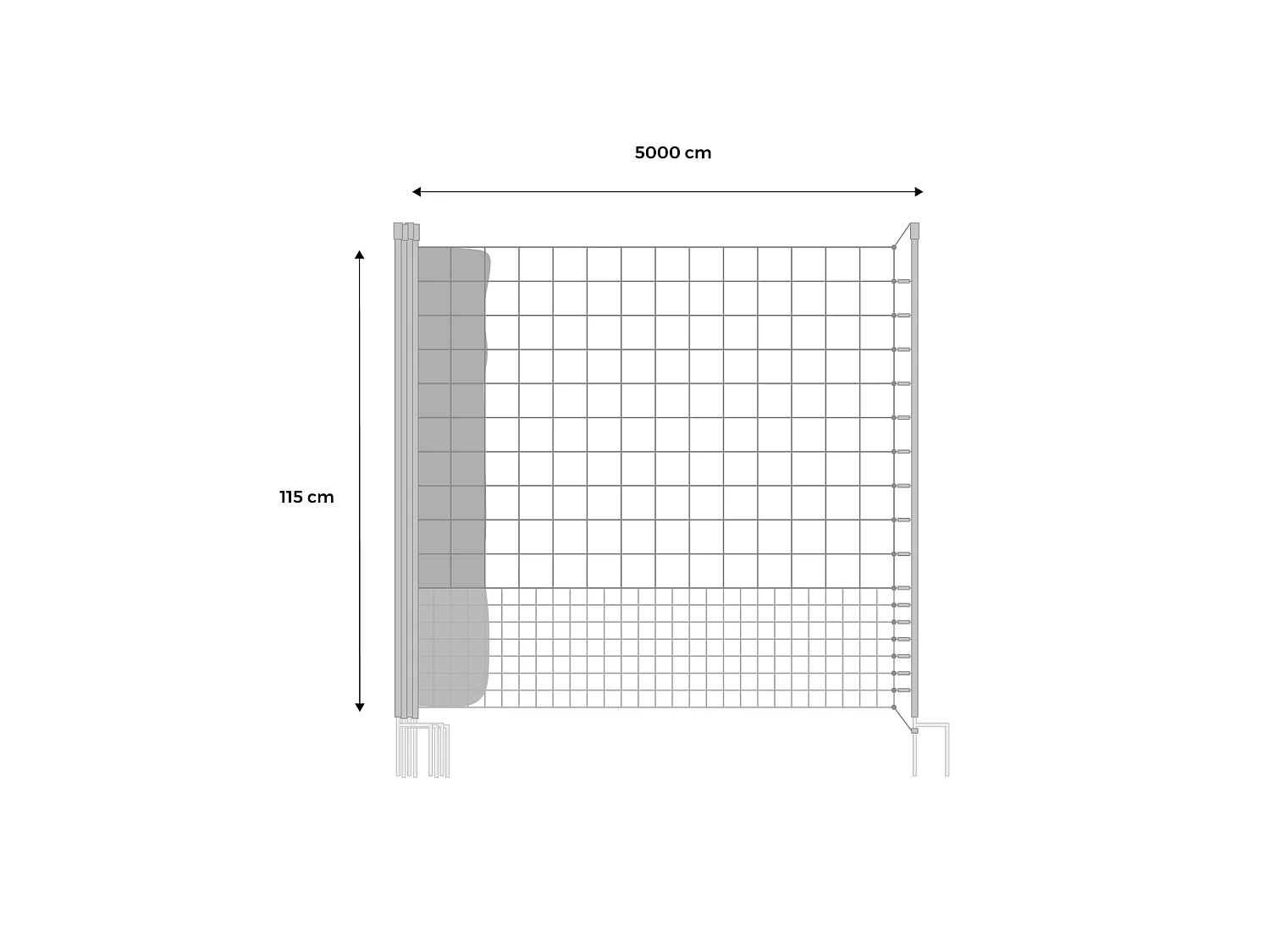 Kit modular de cercado para gallinas verde