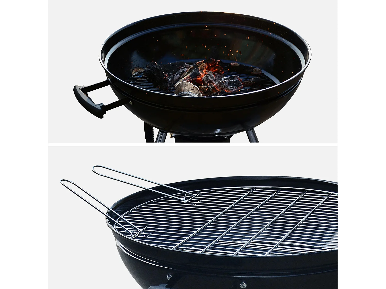 Barbecue charbon de bois Georges + mallette d'ustensiles 18 accessoires