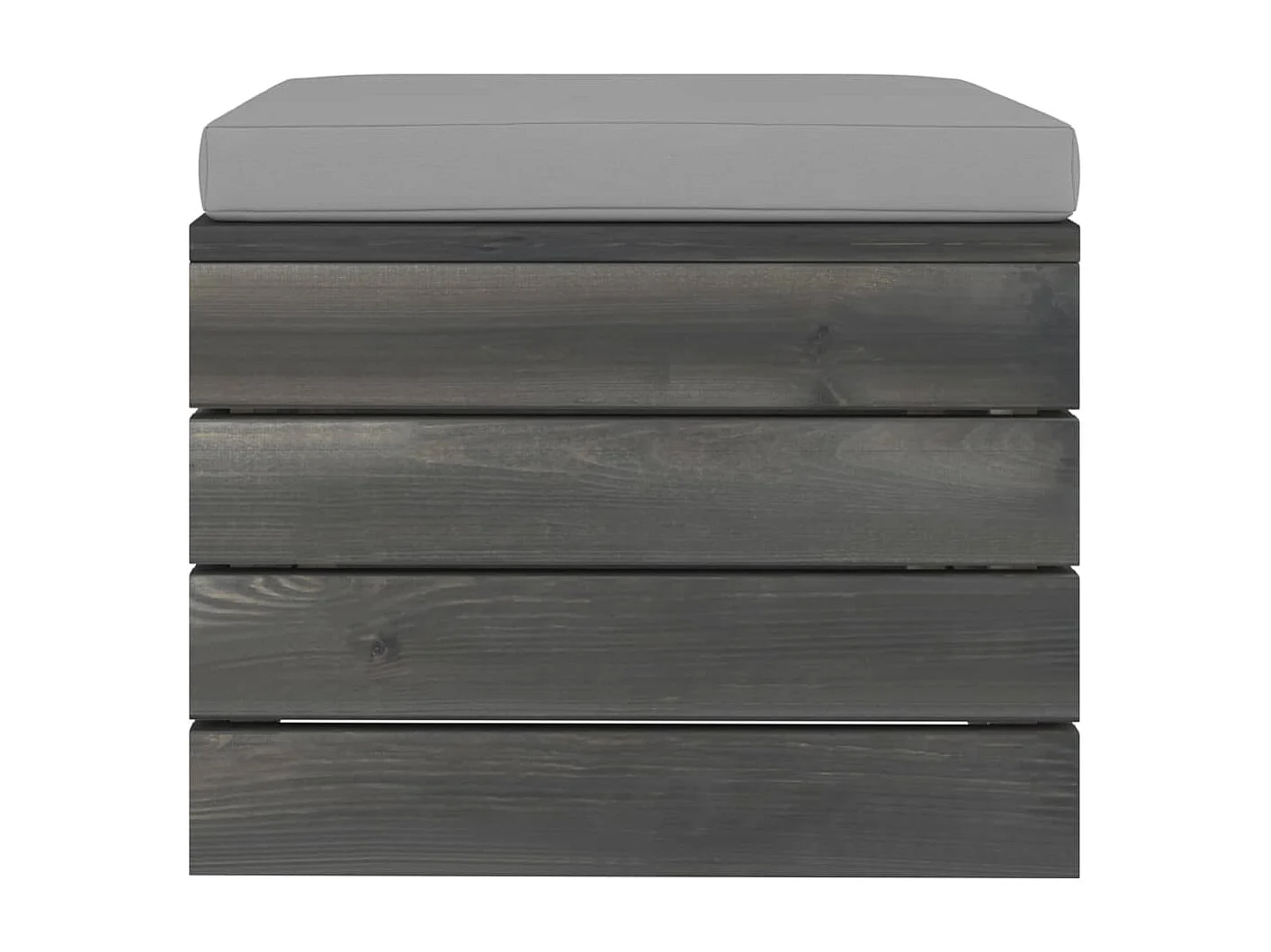 Repose-pieds palette de jardin 2 pcs avec coussins Bois de pin