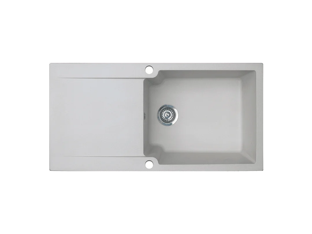 Lisse lava-loiça reversível 1 cuba grande 1 escorredor em resina cinzenta Essebagno