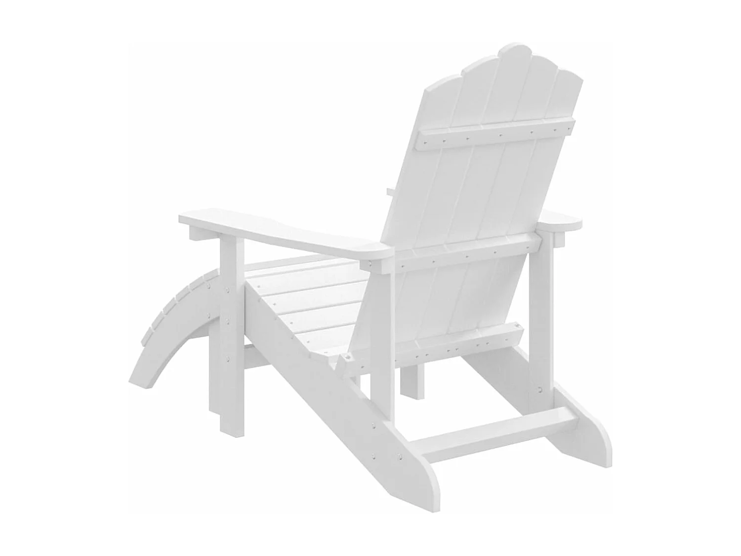 Tuinstoel Adirondack met voetenbank HDPE wit