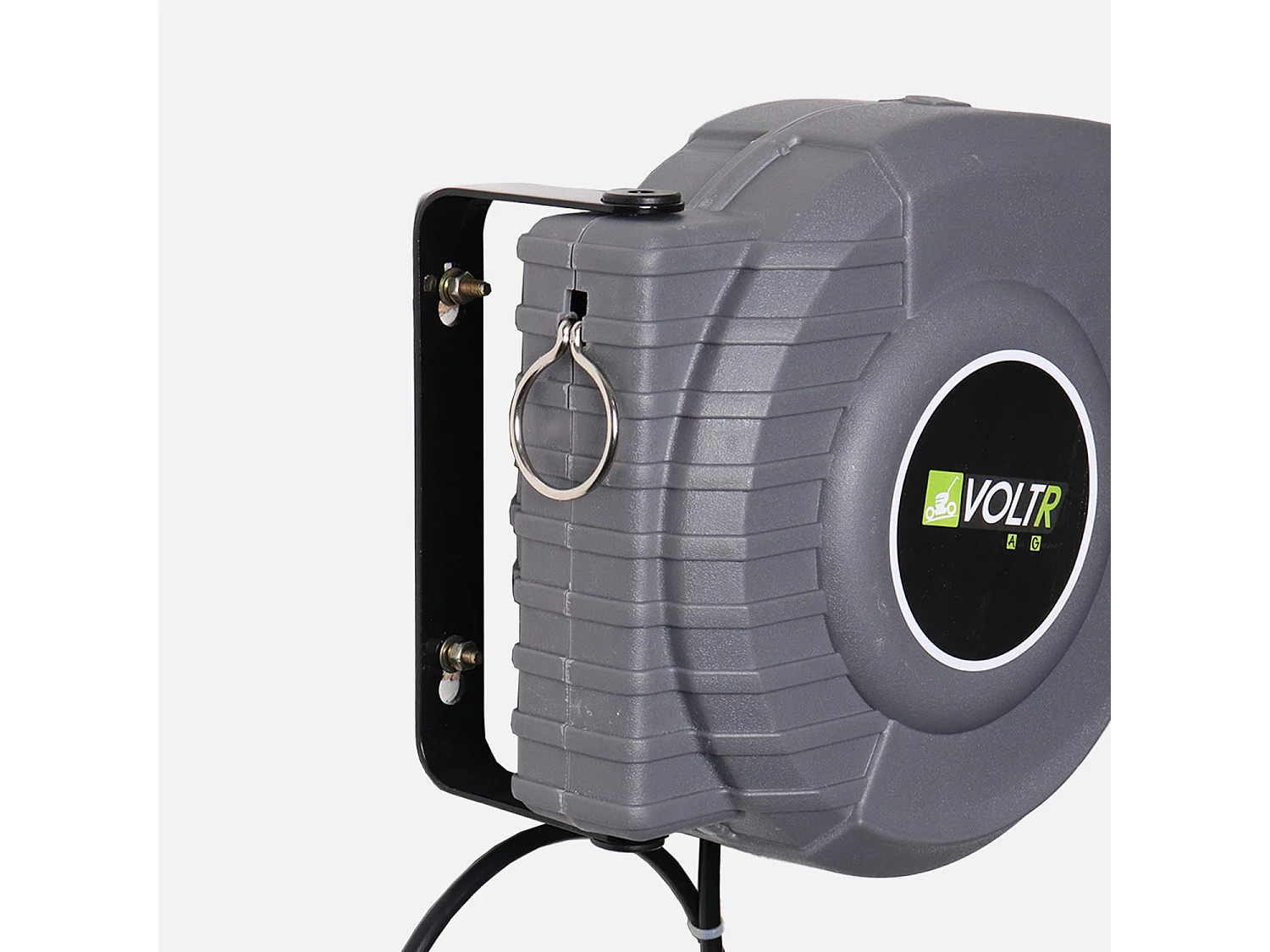 Prolunga da giardino 3200w con avvolgitore automatico 15m, grigio