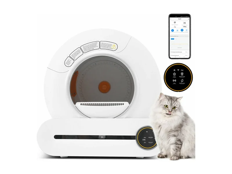 Adaptieve zelfreinigende kattenbak van 65 liter voor meerdere katten