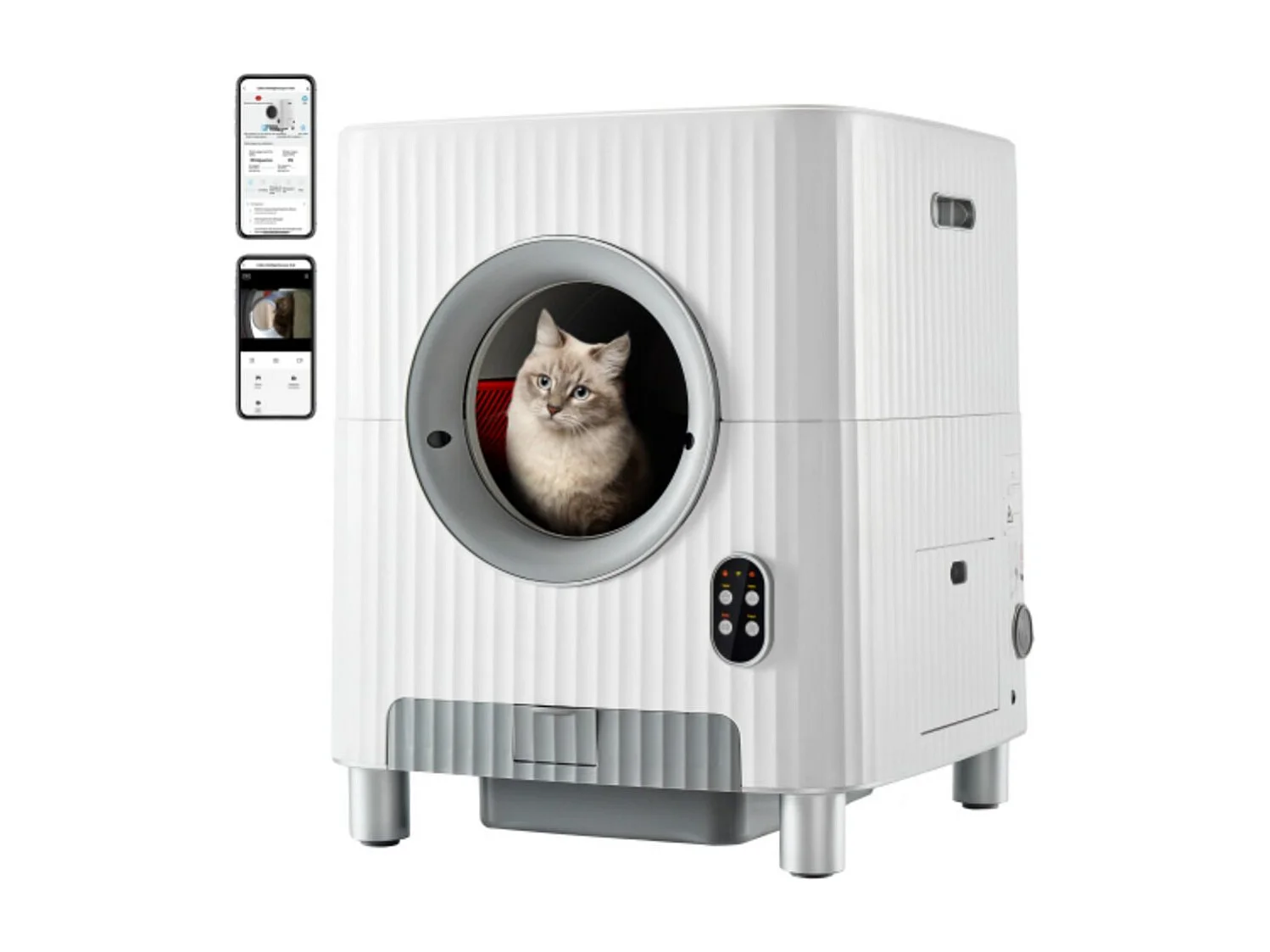 Intelligente Katzentoilette mit 68L Kapazität