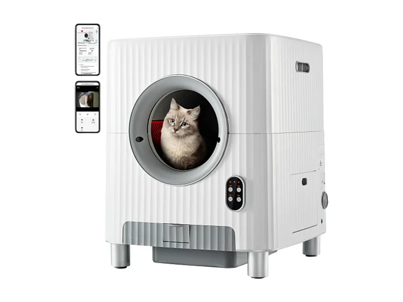 Lettiera per gatti intelligente da 68L con grande capacità