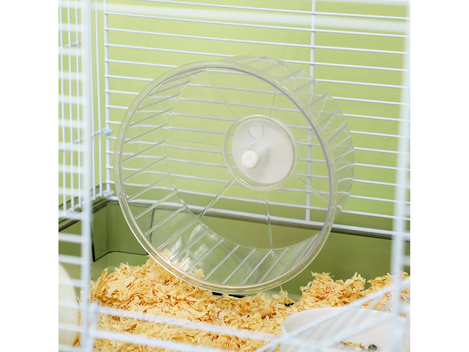 Cage rongeur hamster - tunnel, poignée, accessoires - plastique acier gris blanc