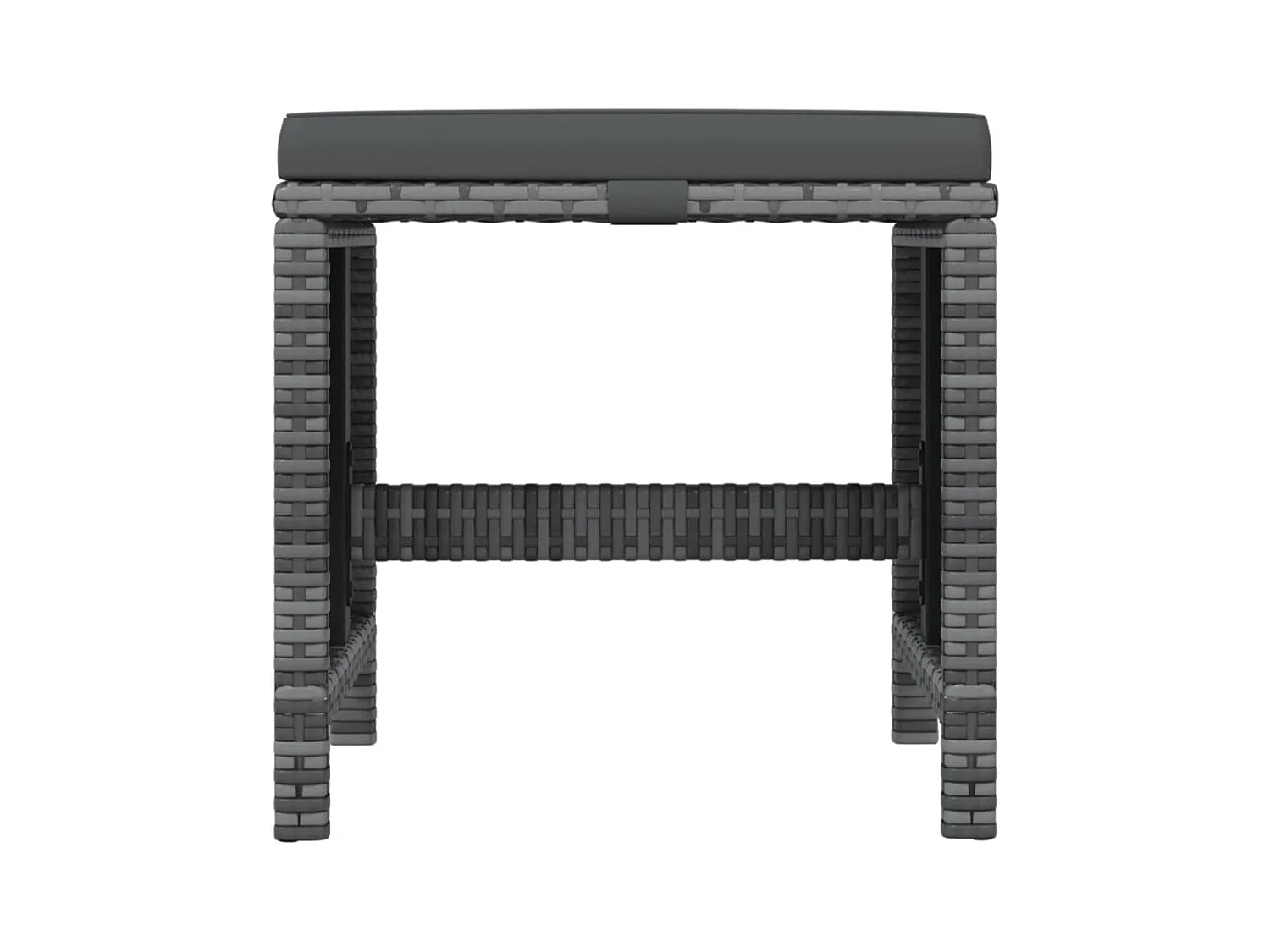21-tlg. Garten-Essgruppe mit Kissen Poly Rattan Grau