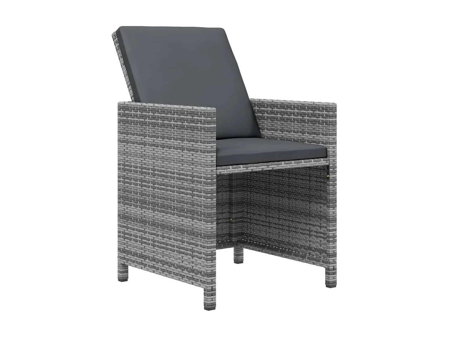 21-delige Tuinset met kussens poly rattan grijs