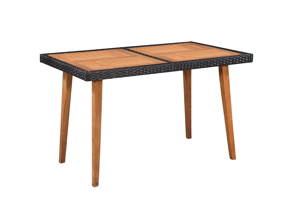 5-delige Tuinset poly rattan zwart en bruin