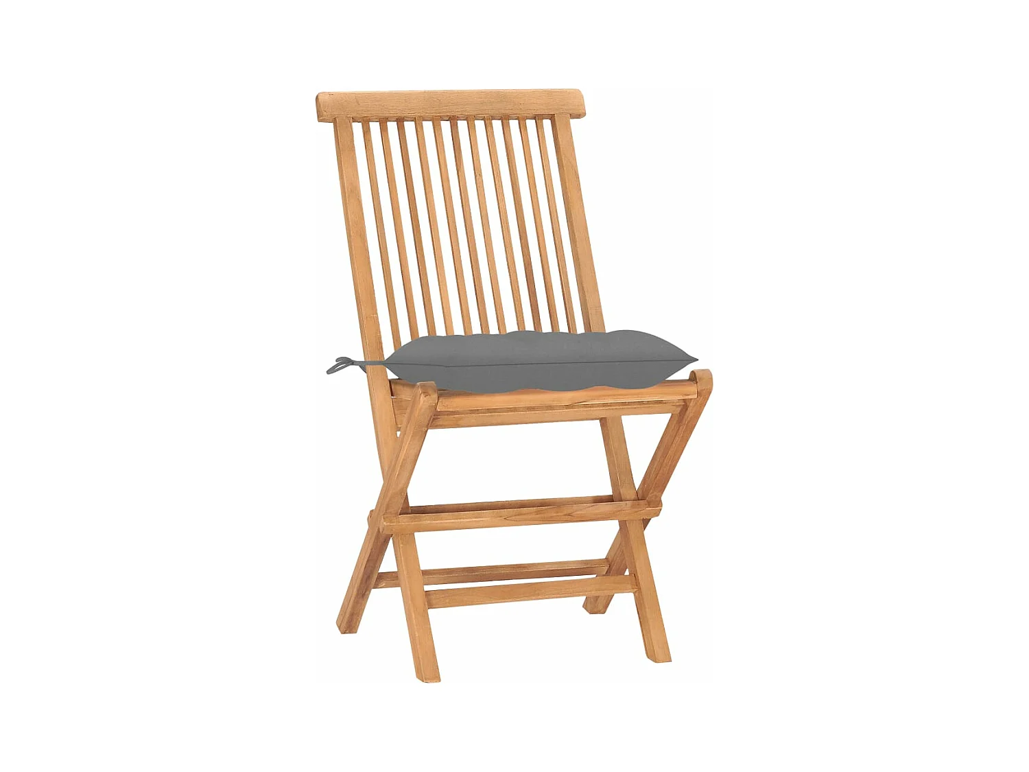 Ensemble à manger d'extérieur pliable avec coussin 3 pcs Teck