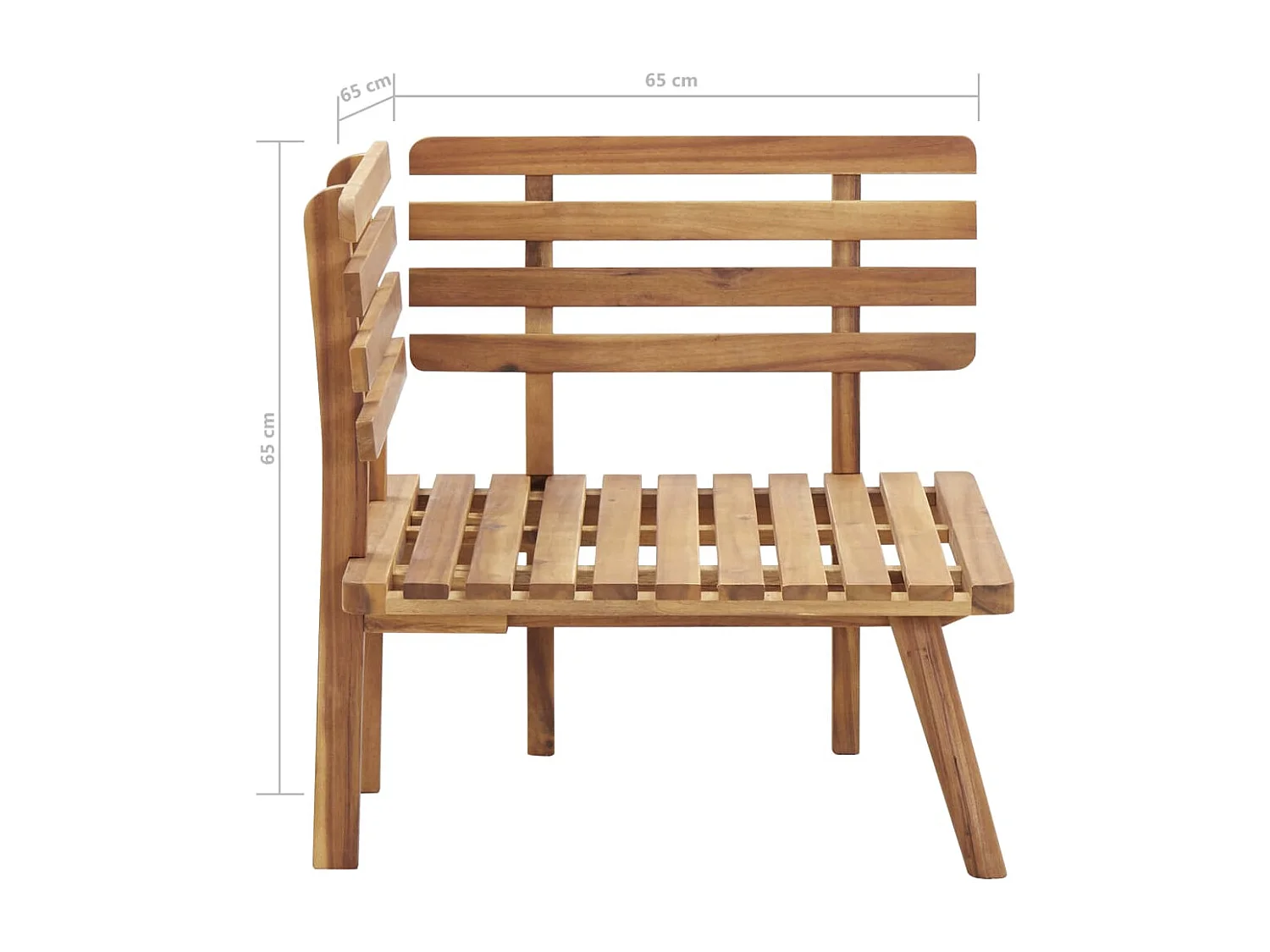 Salon de jardin 5 pcs bois d'acacia solide