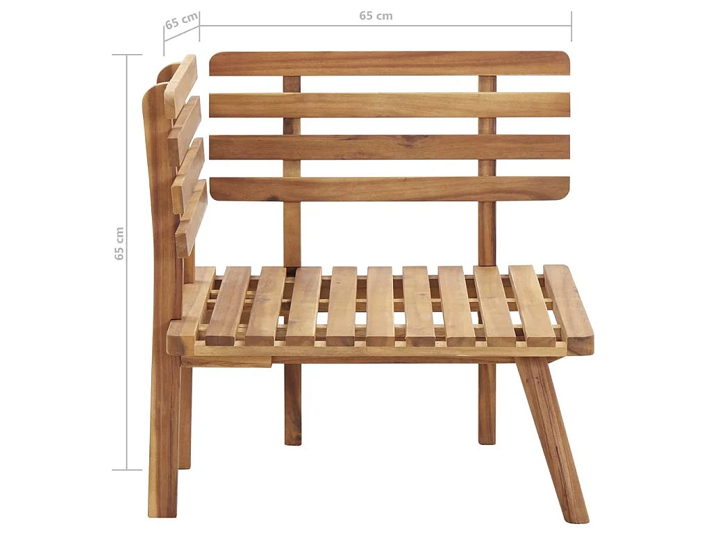 5-delige Loungeset massief acaciahout