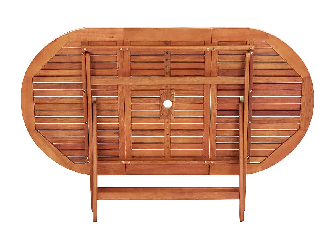 Ensemble à manger d'extérieur pliable 9 pcs Bois d'eucalyptus