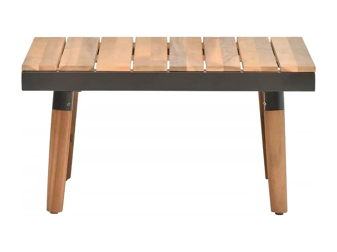 Salon de jardin 4 pcs avec coussins Bois massif d'acacia