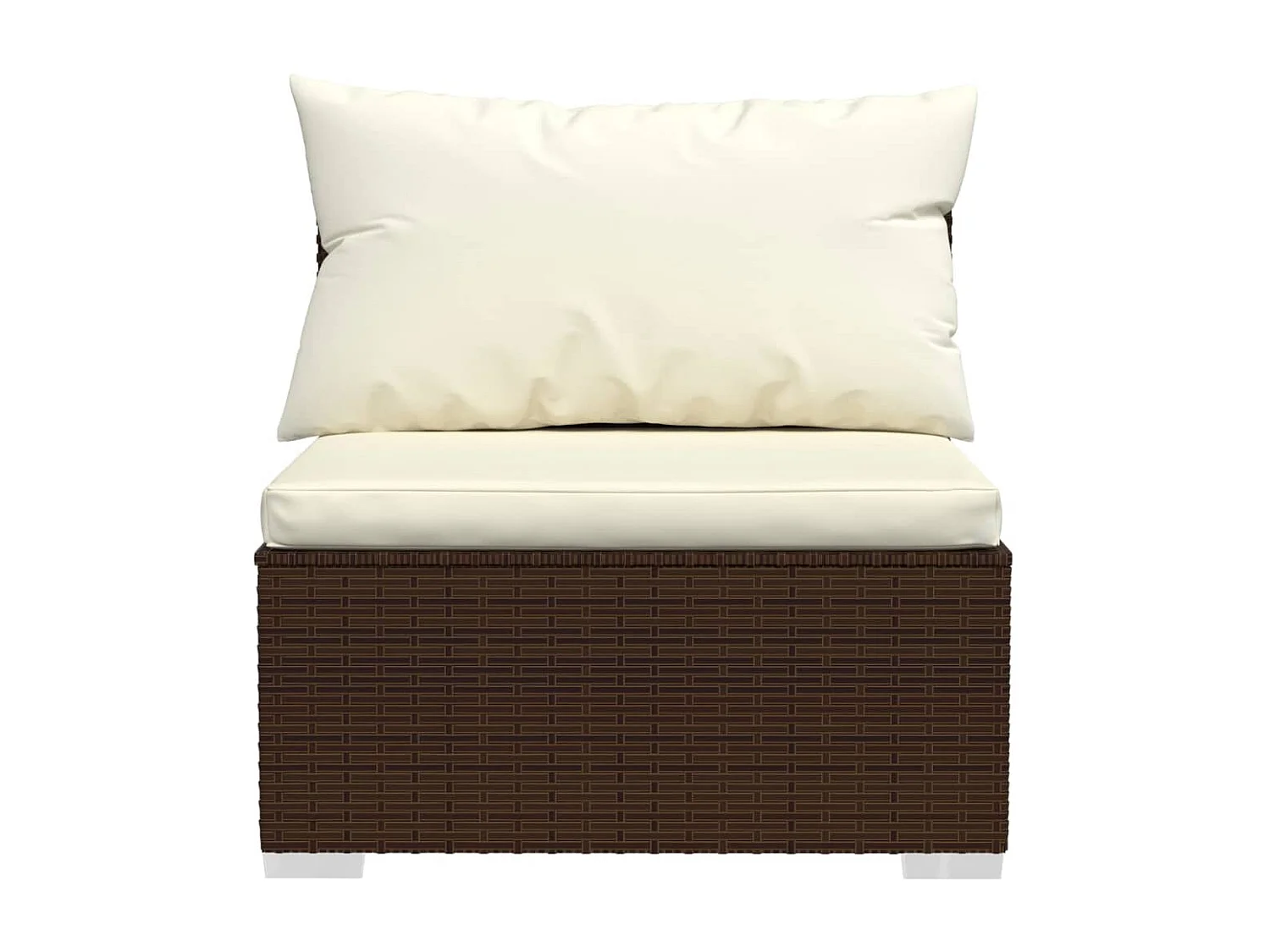 Set Divani da Giardino 13 pz con Cuscini in Polyrattan Marrone