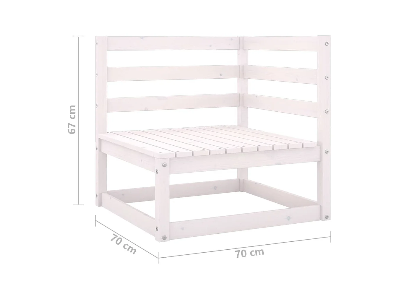 6-tlg. Garten-Lounge-Set mit Kissen Kiefer Massivholz