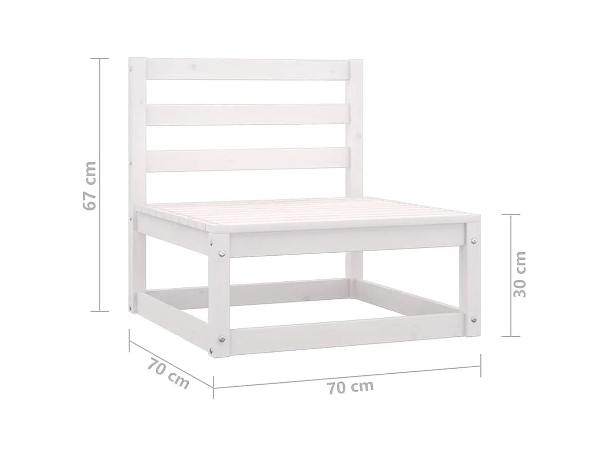 6-tlg. Garten-Lounge-Set mit Kissen Kiefer Massivholz