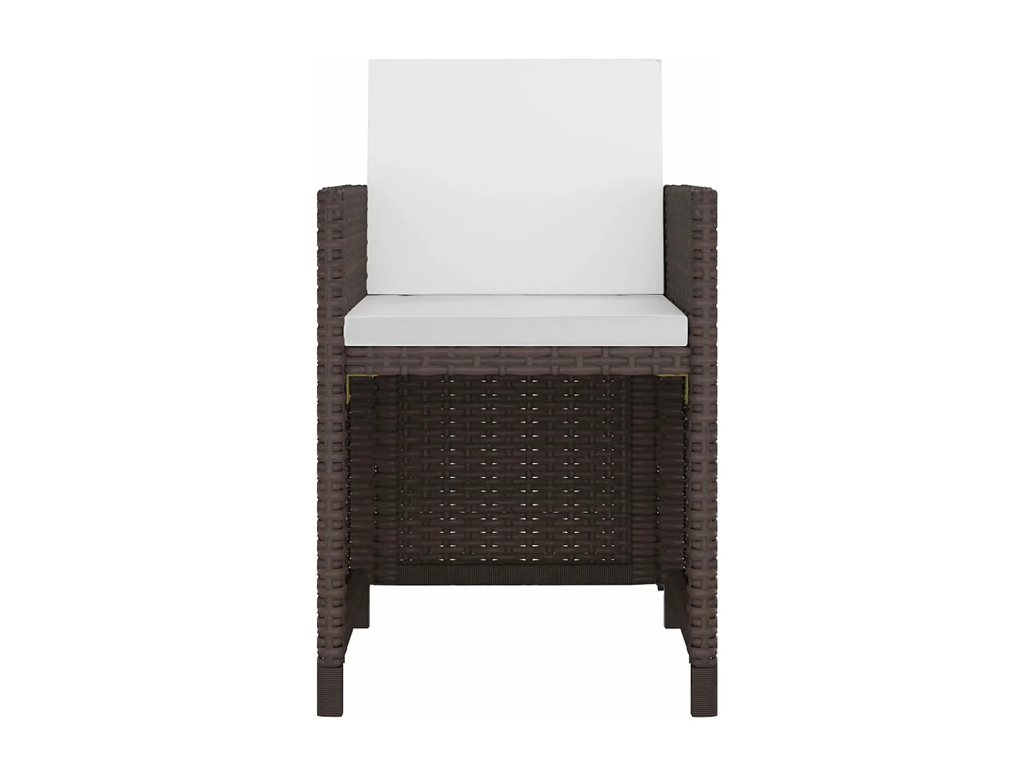 5-delige Tuinset met kussens poly rattan bruin