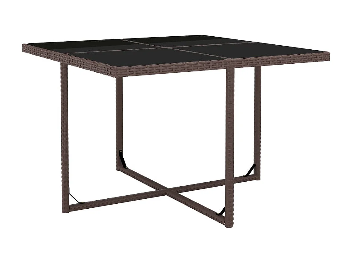 5-delige Tuinset met kussens poly rattan bruin