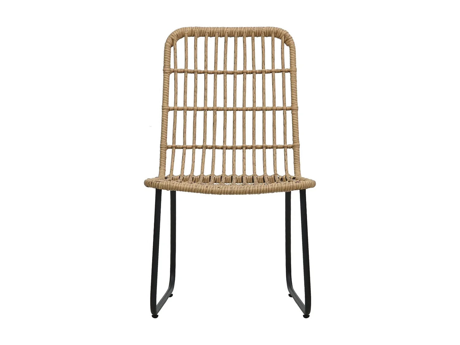 Set da Pranzo da Giardino 3 pz in Polyrattan e Vetro