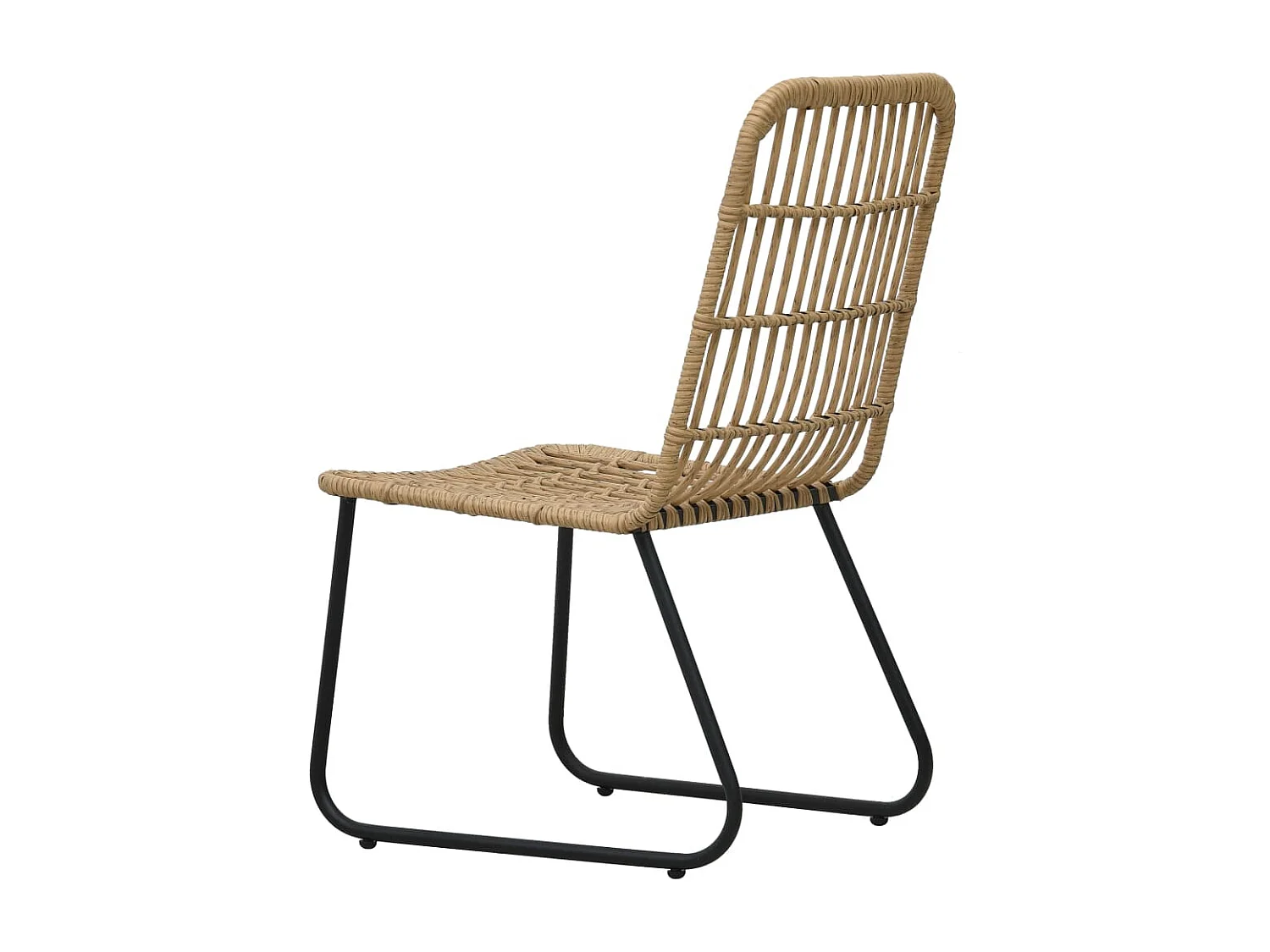 Set da Pranzo da Giardino 3 pz in Polyrattan e Vetro