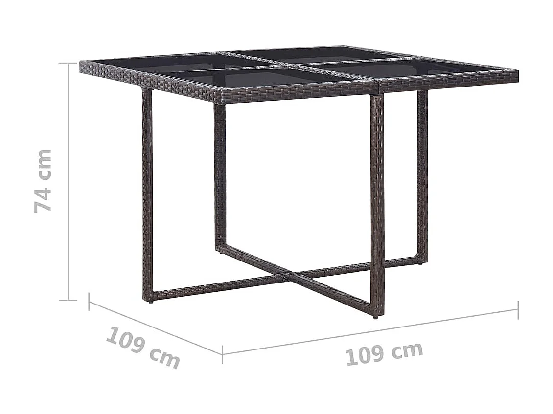 Ensemble à manger d'extérieur avec coussins 9pcs Résine tressée