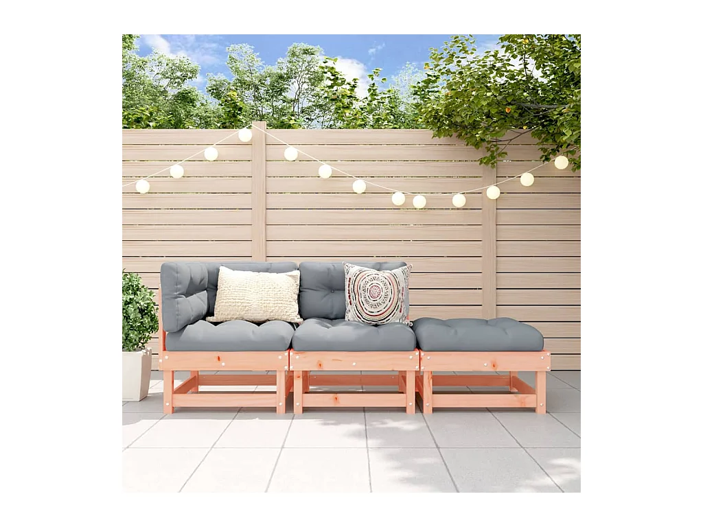 Salon de jardin 3 pcs bois massif douglas