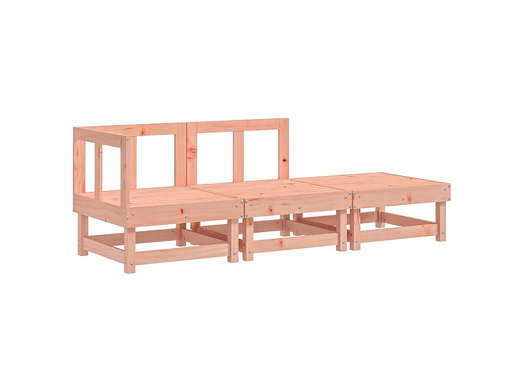 3-tlg. Garten-Lounge-Set Massivholz Douglasie