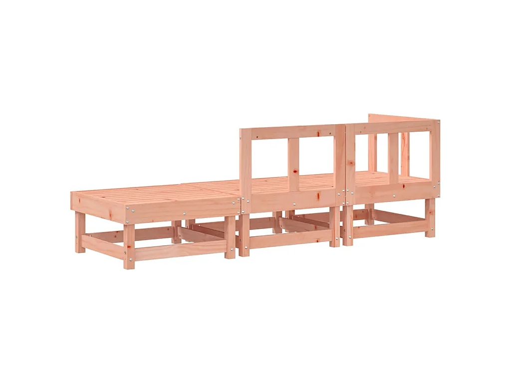 3-tlg. Garten-Lounge-Set Massivholz Douglasie